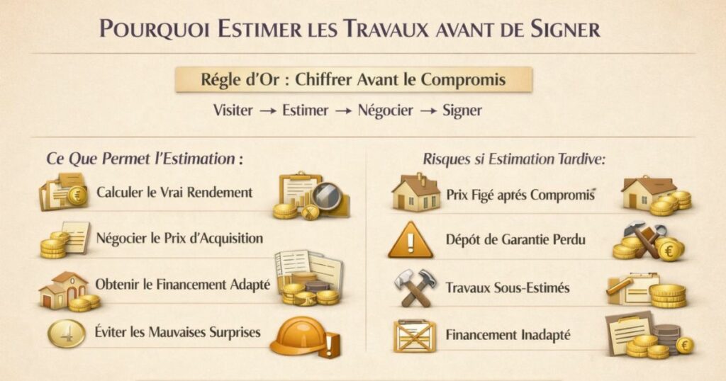 Estimer le coût de travaux avant d'acheter