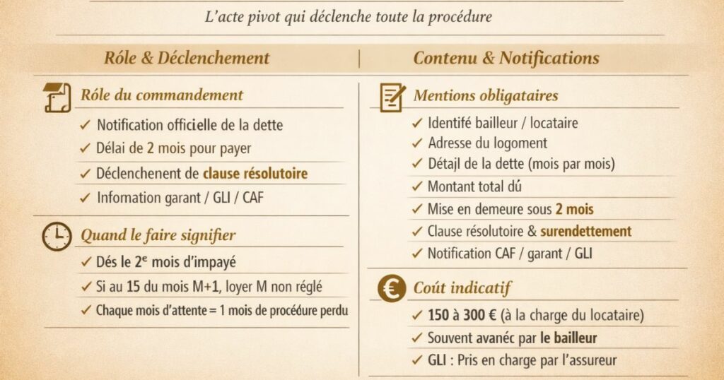 Gérer un impayé de loyer - Le commandement de payer par huissier