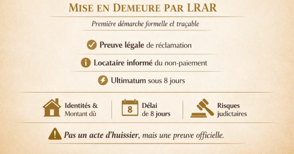 Gérer un impayé de loyer - Mise en demeure